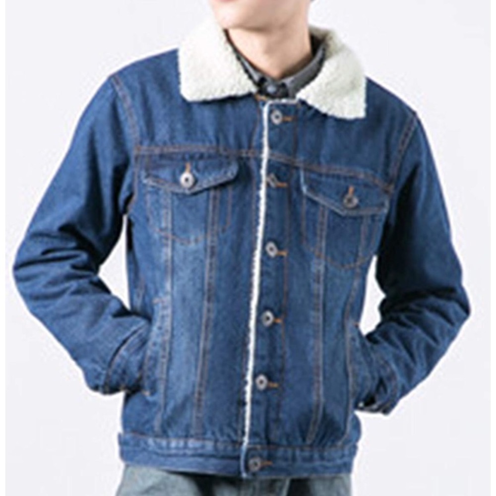 XL Men’s Sherpa Collared Denim Jean Jacket NWT